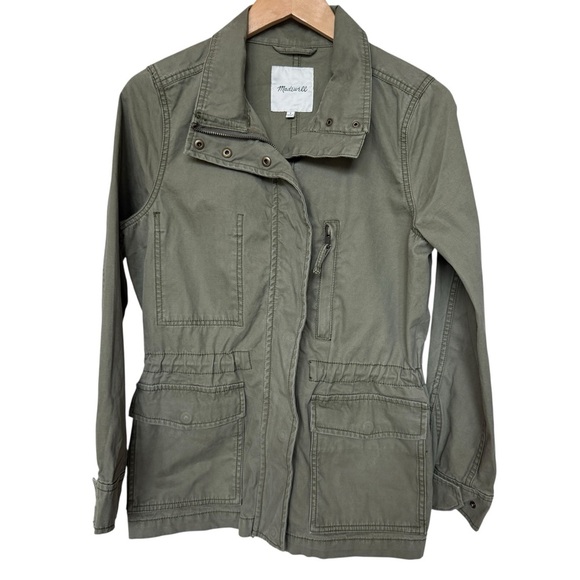 Madewell Women's Military Utility Jacket Green Military Style Size S Casual Fall - Picture 4 of 9